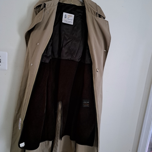 Vintage Men's London Fog Maincoats Raincoat Trench Double-Breasted Zip Out Linin - Picture 6 of 16